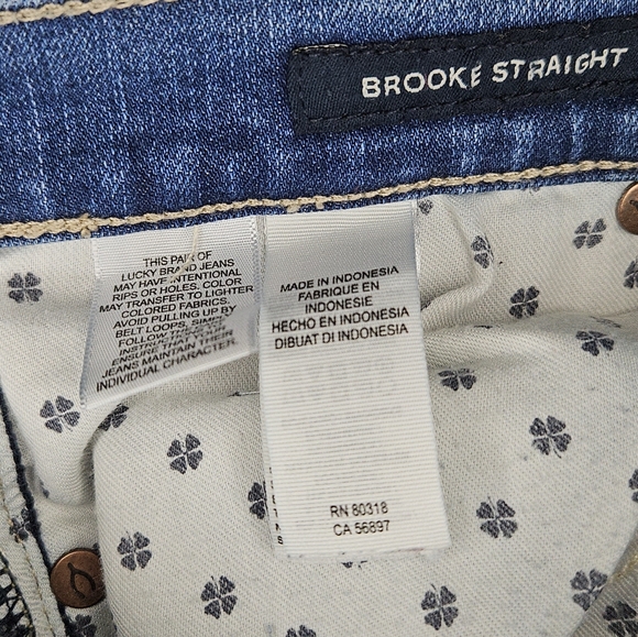 Lucky Brand Blue Straight Leg Jeans Classic Style - Picture 6 of 8